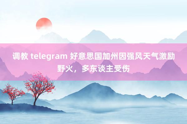 调教 telegram 好意思国加州因强风天气激励野火，多东谈主受伤